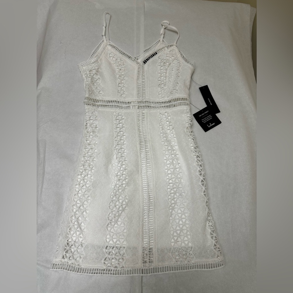 Lulu's White Lace Mini Dress
